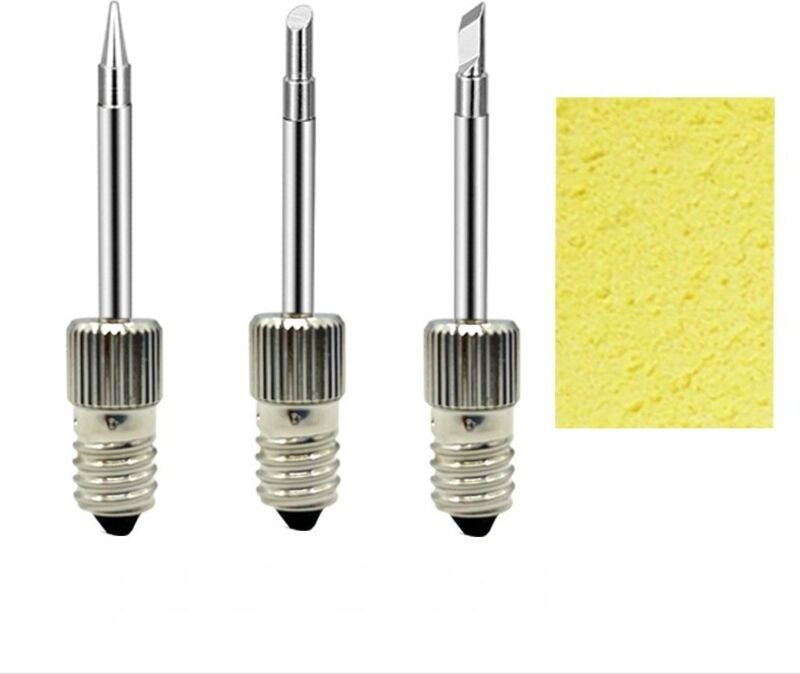 Set mit 2 Lötspitzen mit Schwamm, E10-Anschluss, Lötspitzen, USB-Lötspitze, Lötwerkzeugset (Spitze B, Spitze C, Spitze K...