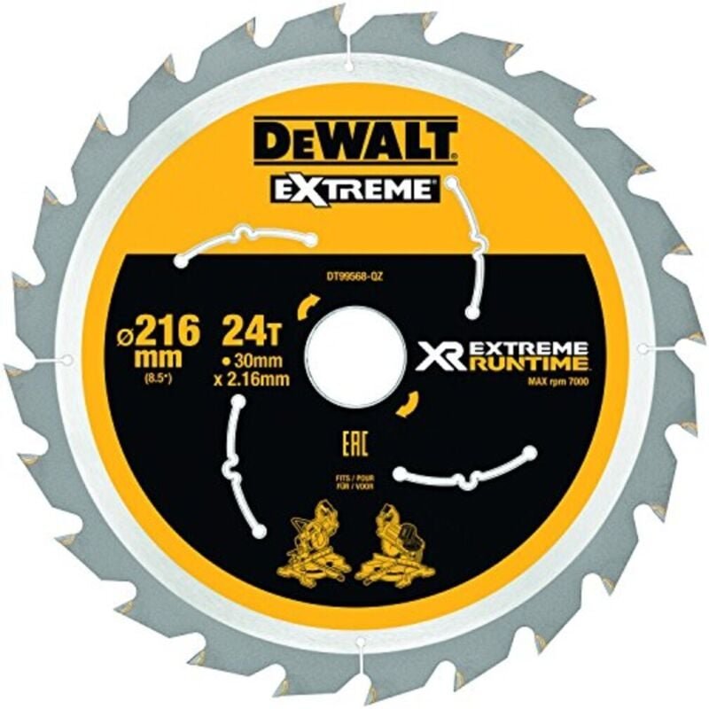 DEWALT Kreissägeblatt stationär 216/30 mm 24WZ/FZ DT99568-QZ