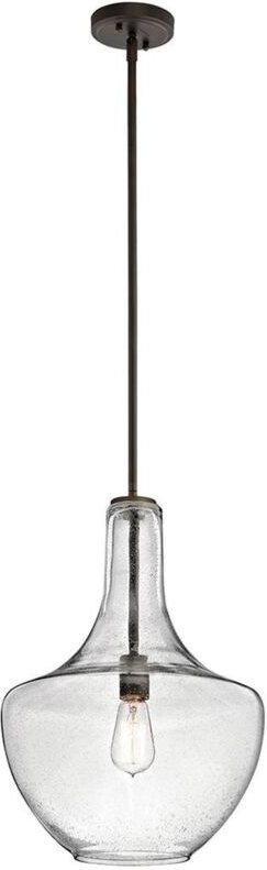 Elstead Everly - 1 Light Medium Dome Deckenpendelleuchte Bronze, E27