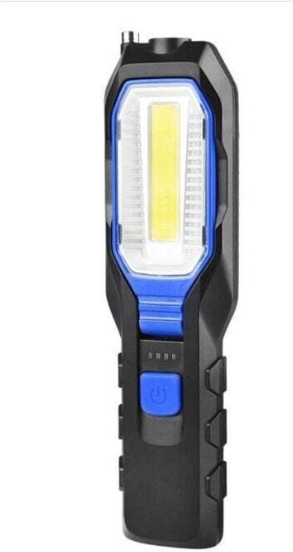 Wiederaufladbare LED-Handleuchte, tragbare LED-Arbeitsleuchte, magnetische Lampe, 1800-mAh-Akku, Haken und Ladekabel – B...