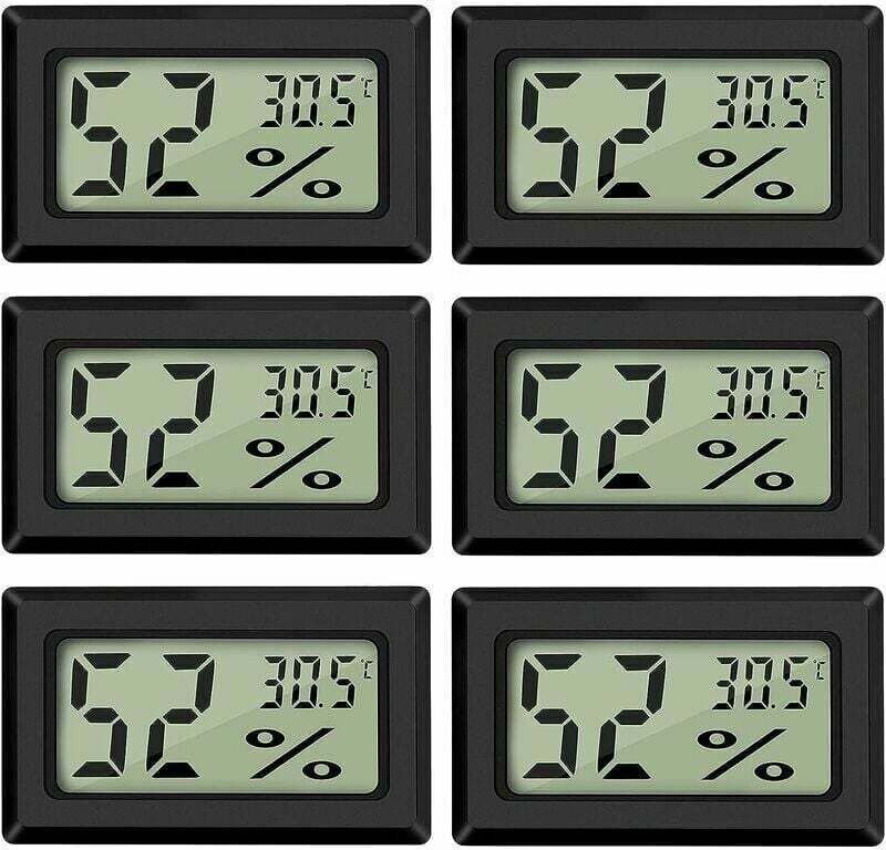UlisemMini Digitales LCD-Thermometer-Hygrometer – Temperatur und Luftfeuchtigkeit – 50–70 °C, 10–99 % relative Luftfeuch...