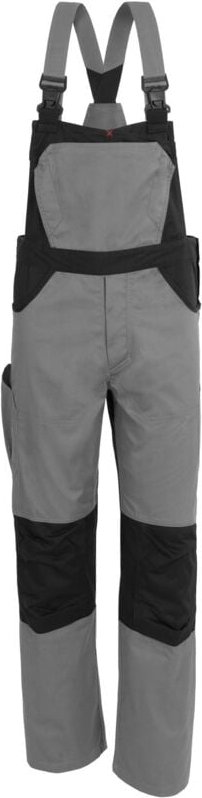 Qualitex Latzhose X-Serie, Größe: 56, Farbe: grau/schwarz