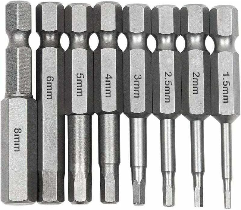 ZVD-8-teilige Sechskantschaft-Schraubendreher-Bits, 1/4-Zoll-Sechskantschaft-Schraubendreher-Bits, lange magnetische S2-...