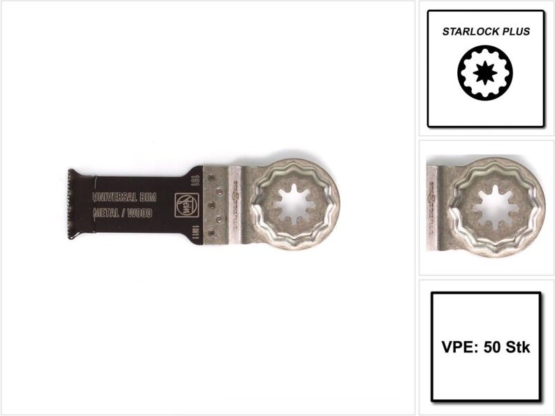 Fein 50x E-Cut Universal Sägeblatt StarlockPlus 28 mm - 63502151250