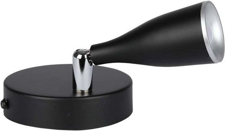 Thumbnail - V-TAC 4,5 W LED-Wandstrahler mit verstellbarem Kopf, schwarze Farbe 4000 K IP20 218265