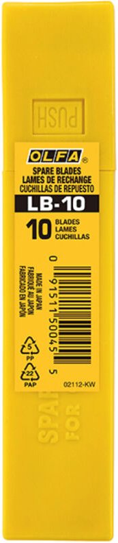 Olfa - lb -10 - Packung mit 10 hackbaren Klingen 18 mm Silber