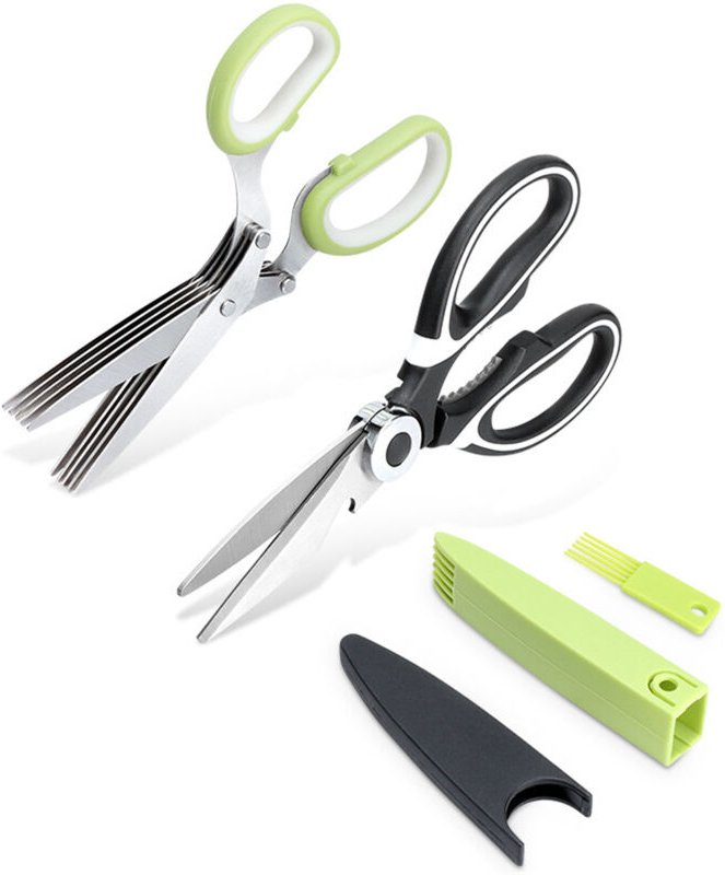 Set mit 2 robusten Küchenscheren – Spülmaschinenfeste Küchenschere aus Edelstahl