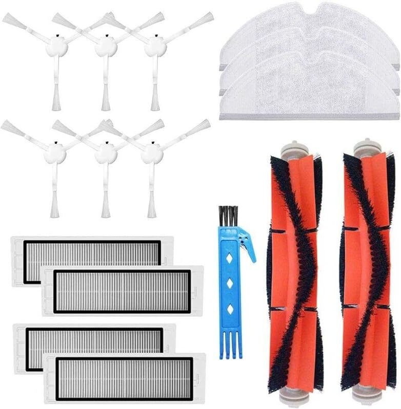 FOREHILL Zubehörset für Xiaomi XM200022 Saugroboter Xiaomi 1C Roboterteile: 2 Hauptbürsten, 4 Seitenbürsten, 6 Filter