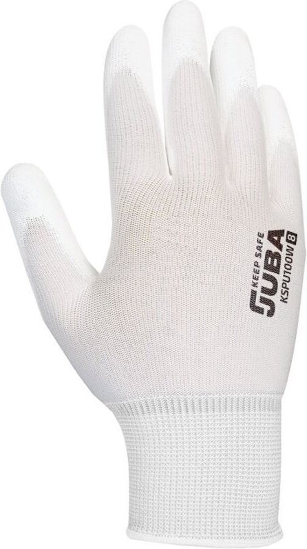 Juba - Keep Safe-Handschuh mit Polyethylen-Handrücken und Polyurethan-Handfläche, Größe 10 – Weiß