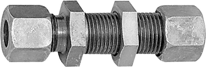 Riegler Gerade Schottverschraubung, Rohr-Außen-Ø 12 mm, Stahl verzinkt, V 173