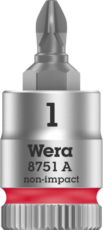 Wera 8751 A 05003350001 Kreuzschlitz Phillips Steckschlüssel-Bit-Einsatz PH 1 1/4" (6.3 mm)