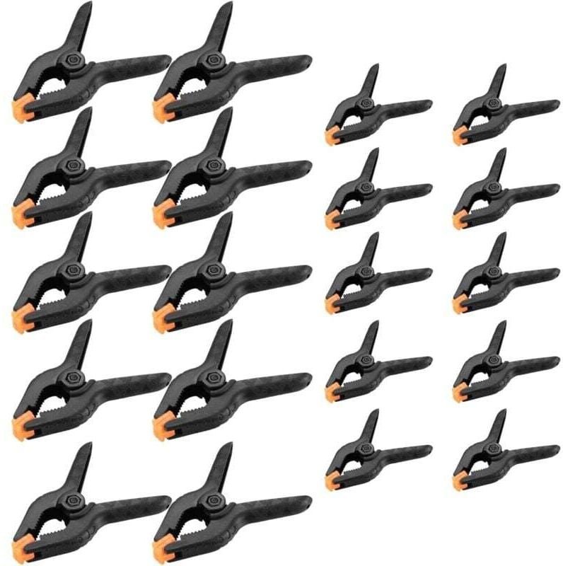 20-teiliges Federklemmen-Set, DIY-Werkzeugklemmen, Greifklemmen-Clips für die Holzbearbeitung, Werkstattfotografie – 2 Z...