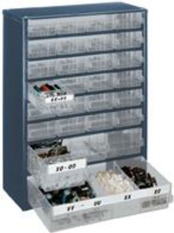 Schubl.-Magazin mit 28 Laden sortiert blau