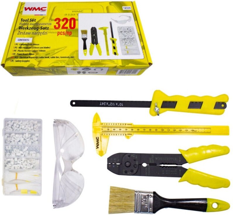 WMC Werkzeugsatz Klemmen und Halter 320-teilig