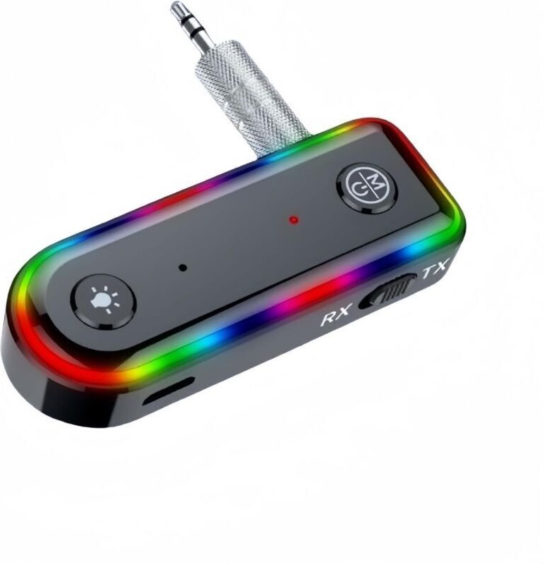 Bluetooth 5.0 Kfz-Adapter mit 3,5-mm-AUX-Anschluss, Freisprecheinrichtung mit zwei Anschlüssen für Heimstereoanlage/kabe...