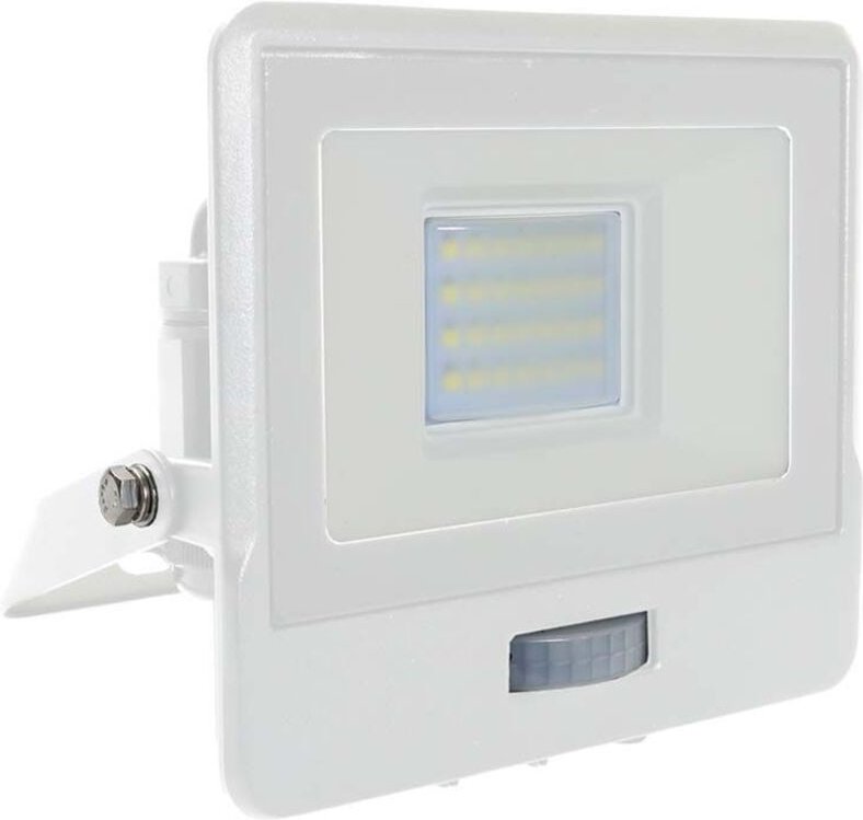 20W Samsung Chip LED-Flutlicht mit PIR-Sensor, Kaltweiß, IP65 - V-tac