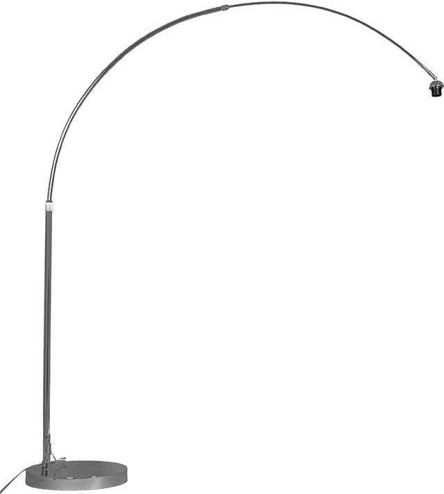 Moderne Bogenlampe chrom verstellbar ohne Schirm