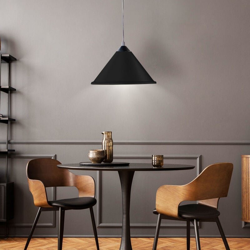 Eglo - Decken Pendel Leuchte Wohn Zimmer Hänge Beleuchtung Spot Strahler schwarz 27049