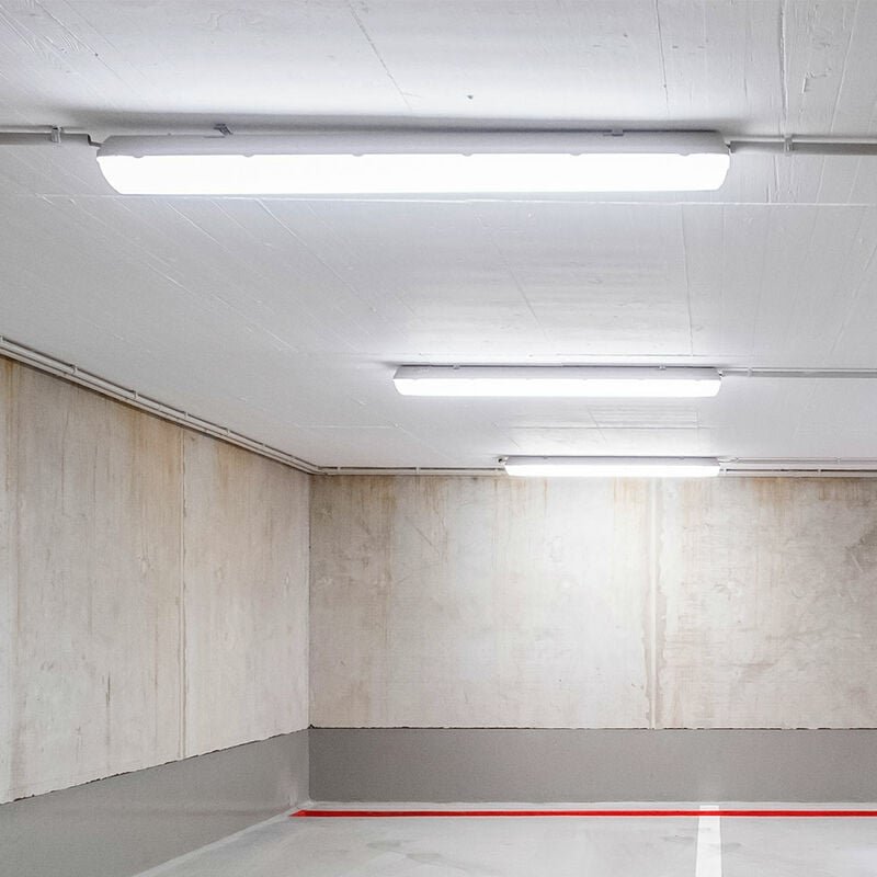 Led Wannenleuchte Hallenlampe Garagenleuchte Feuchtraumleuchte Deckenlampe, strahlwassergeschützt, 48W 5760lm 6500K kalt...