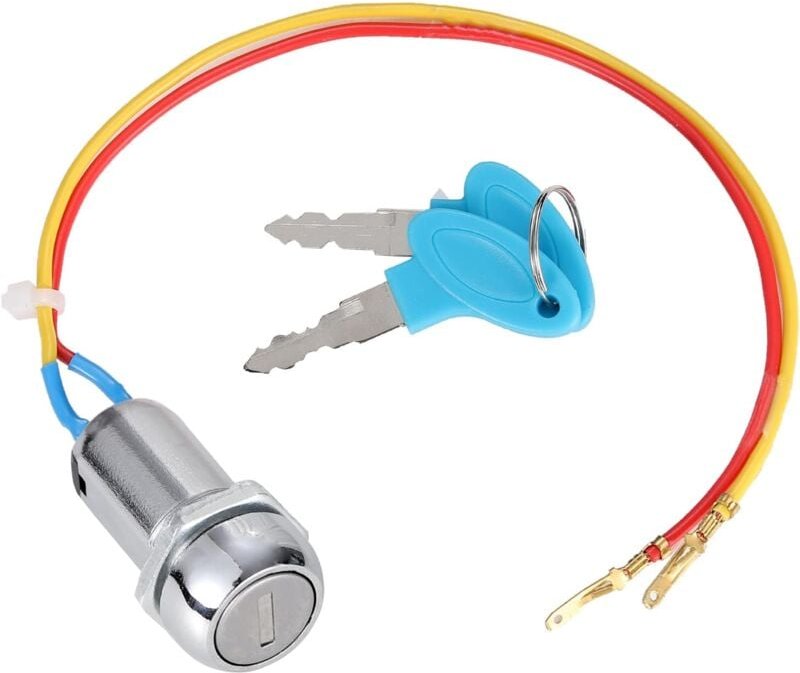 Ersandy - 2-Draht-Zündschalter, Schlüsselstartschalter mit 2 Ein-Aus-Schlüsseln für Elektroroller, atv, Moped, Go-Kart