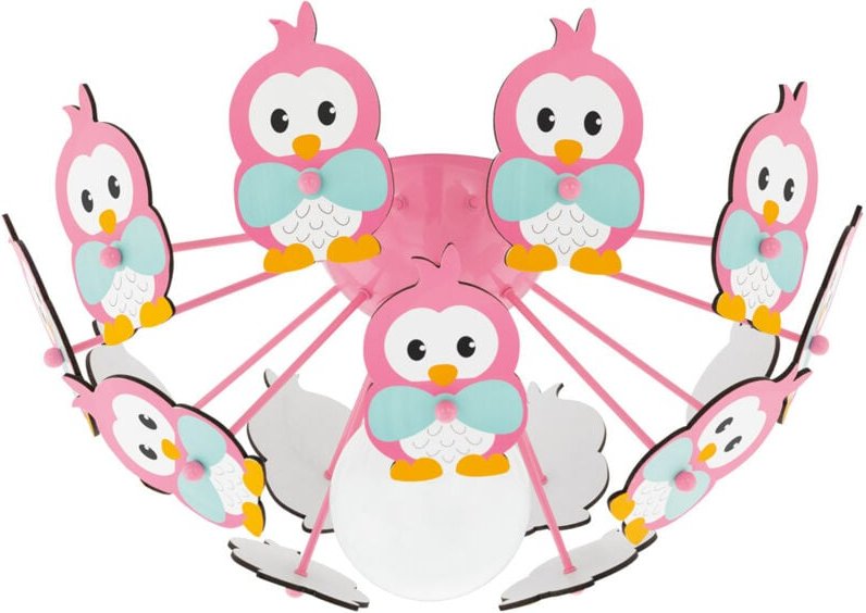 Eglo - Design Kinder Spiel Zimmer Decken Beleuchtung Strahler Lampe Eulen Tier Motive Leuchte 95637