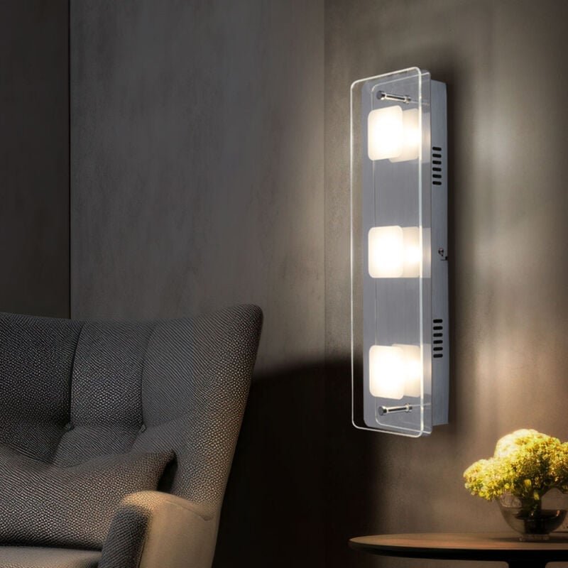 Led Wandleuchte indirekt Treppenhauslampe Flurleuchte Wandlampe 3 flammig Schlafzimmerlampe, 3x 5W, 3x 400lm warmweiß, B...