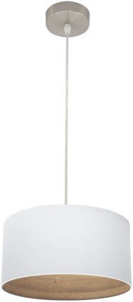 Fabrilamp - Hängeleuchte Tatiana 1xe27 Nickel/weiß-mad.klar Regx30x30 Cm