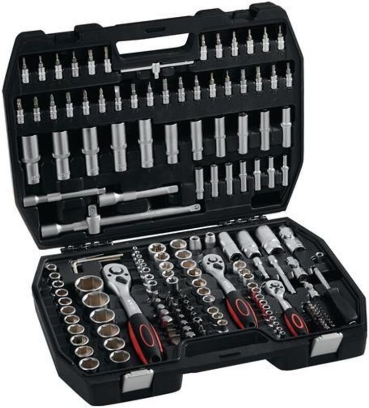 NOW - Steckschlüsselsatz 171-teilig 1/4 + 3/8 + 1/2' Schlüsselweiten 4-32 mm Anzahl Zähne 72/72/72 6-Kant