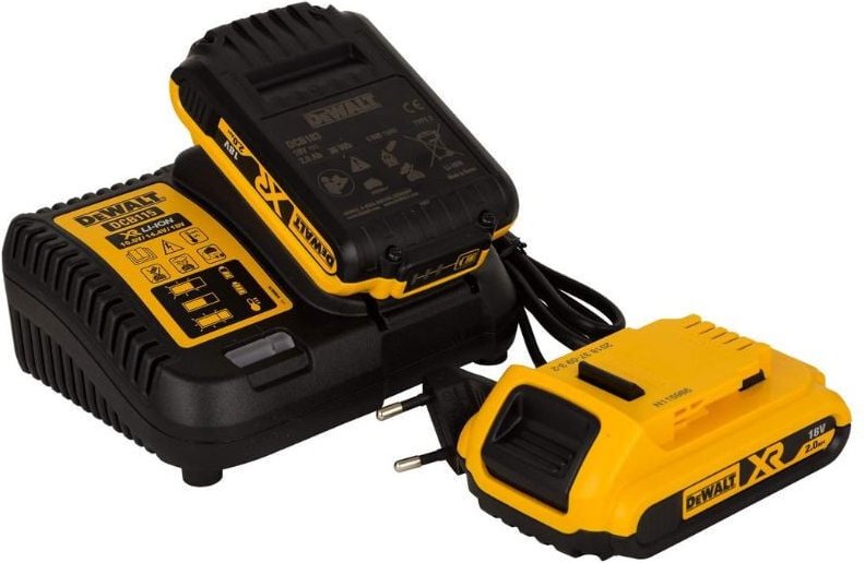 Pack batterie 18V (2x2.0 Ah) avec chargeur - DEWALT DCB115D2