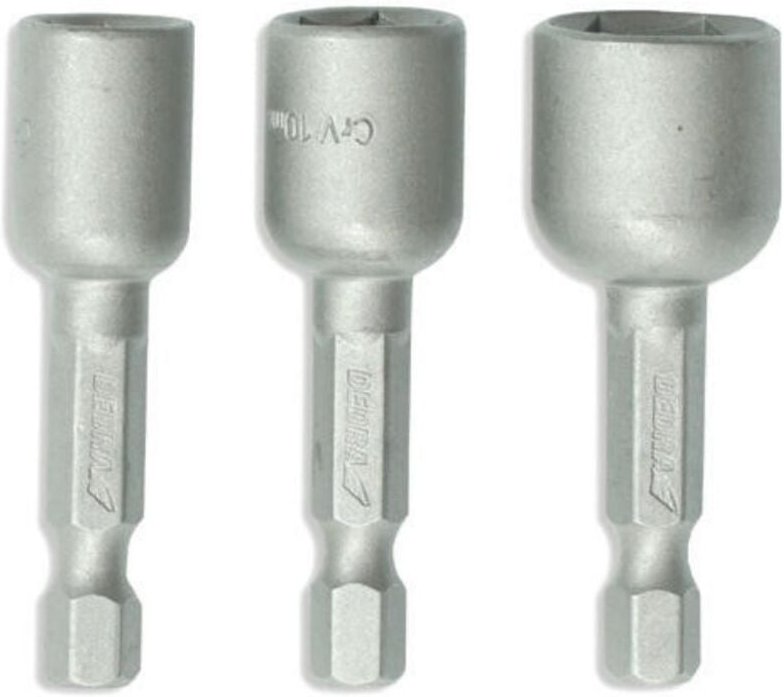 Thumbnail - DEDRA - Magnetische Steckschlüsseleinsätze 1/4", 8, 10, 13 mm - 3er-Set