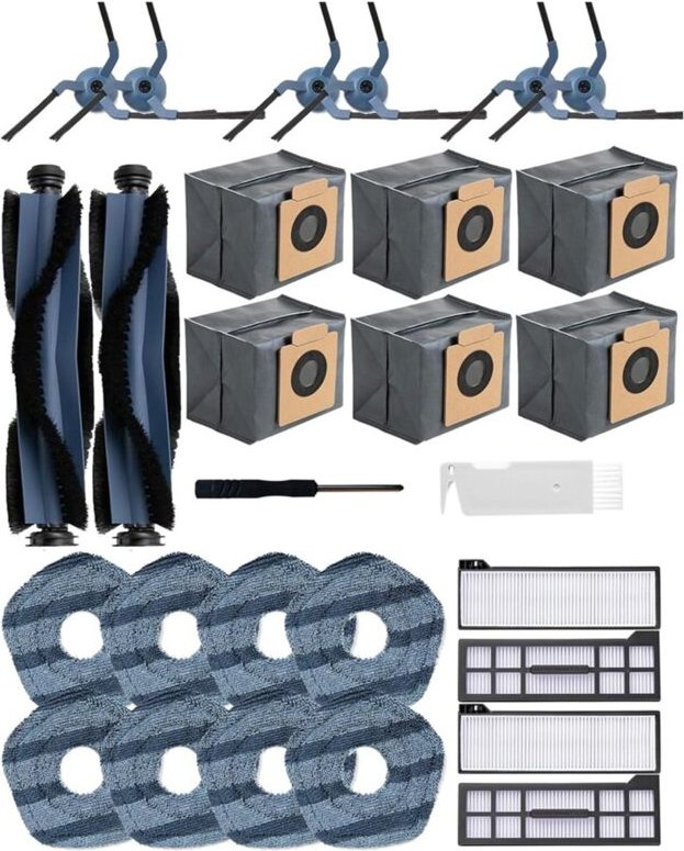 Für X10 Pro Omni Wichtigsten Seite Pinsel Hepa-Filter Mopp Tuch Staub Taschen