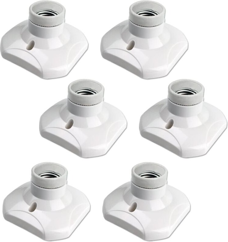Memkey - 6er-Set E27-Deckenfassung zum Einschrauben von ac 220–240 v, Fassungshalter für LED-Leuchtmittel, Deckenleuchte...