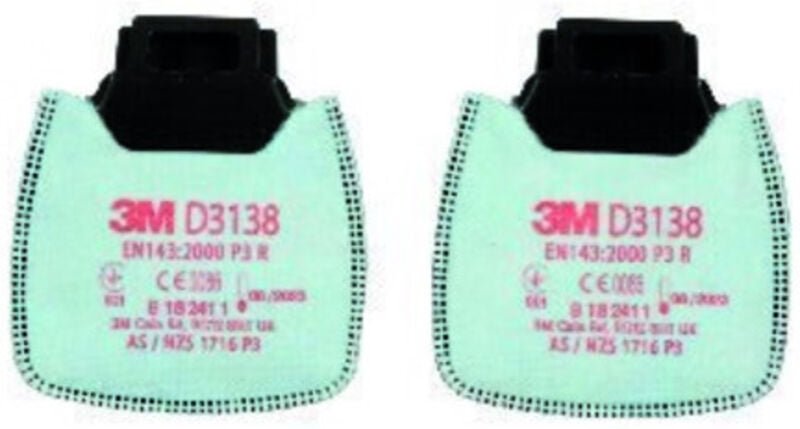 FP - 3M Partikelfilter D3138, P3R mit Aktivkohle 2 Stk