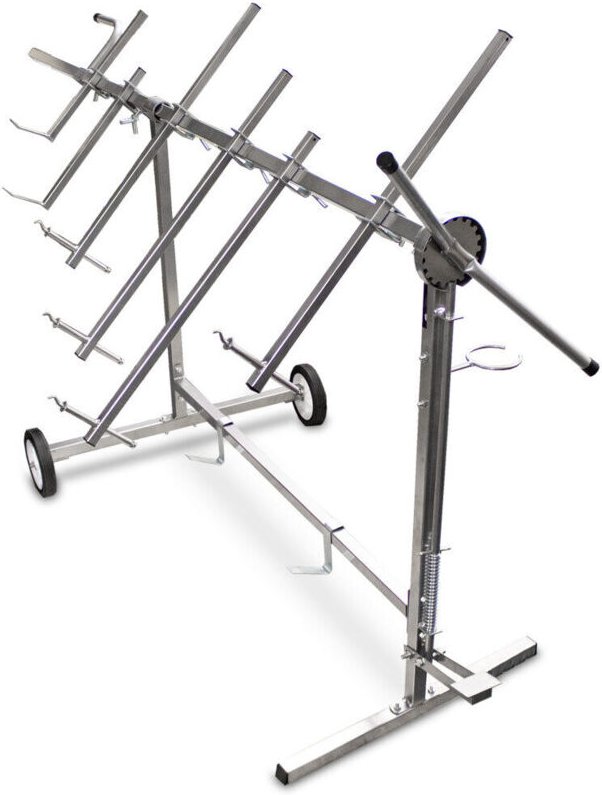 Lackierständer Lackierbock Drehlackierständer 360° Fahrbar 6-Armig Pulverbeschichtet - Bituxx