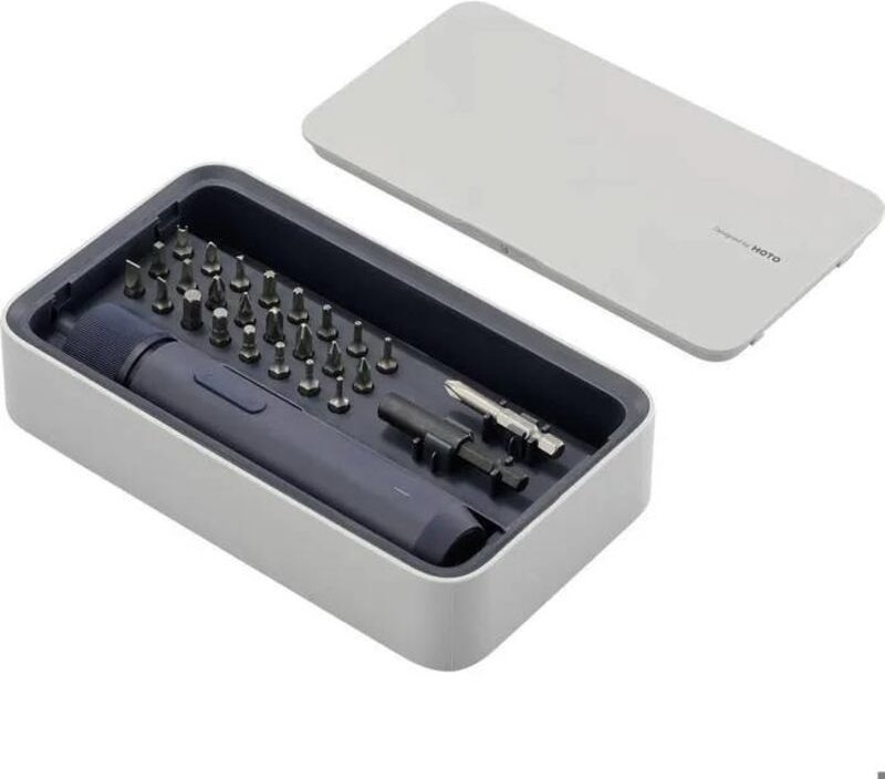 Hoto QWLSD011 Elektroschrauber Schwarz mit 25 Aufsätzen