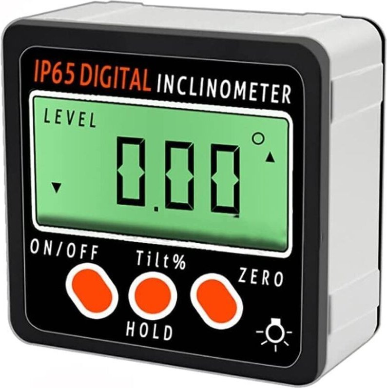 Digitaler Winkelmesser, IP65, wasserdicht, Winkelmesser, Neigungsmesser mit magnetischer V-Nut-Basis, 0,360 Grad