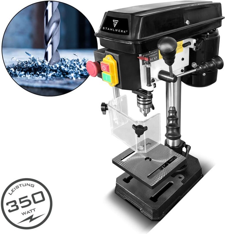 STAHLWERK Säulenbohrmaschine BD-350 ST 350W Leistung 620-2.620 U/min Ø 13 mm