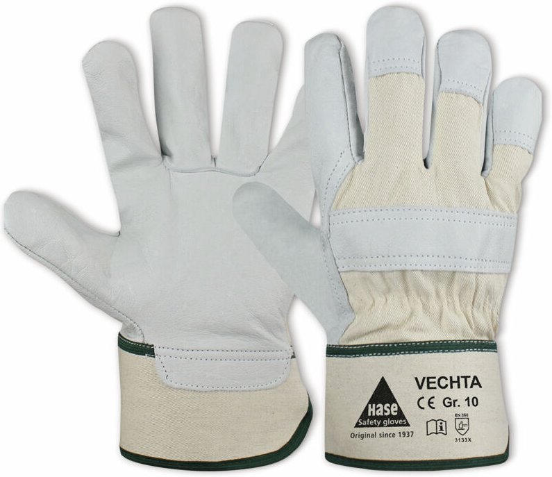 Hase Safety Gloves - Arbeitshandschuhe Narbenleder, en 388, en 420, Größe 9