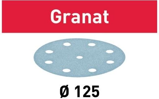 Schleifscheibe stf D125/8 P180 GR/100 Granat - 100 Stück - Festool