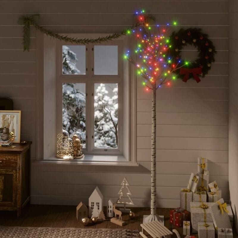 Weihnachtsbaum 200 LEDs 2,2 m Bunt Indoor Outdoor Vidaxl