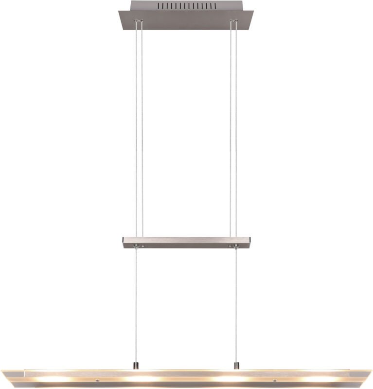 Reality Leuchten - reality LED-Pendelleuchte Milos R32004107 nickel-matt, 20 w, 2200 lm, 3000 k