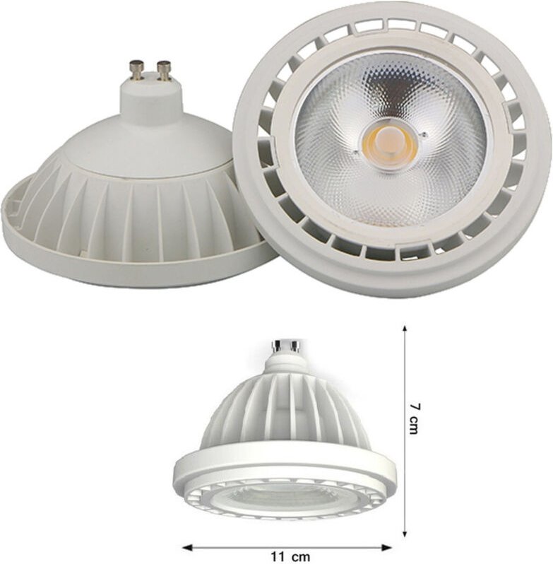 Trade Shop Traesio - Trade Shop - LED-Strahler cob GU10 20W AR111 1800LUMEN warm kalt licht farbe -