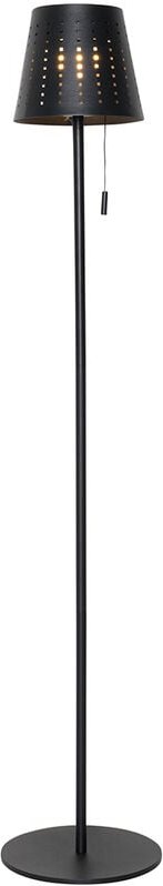 Qazqa - Außenstehleuchte schwarz inkl. led 3-stufig dimmbar auf Solar - Ferre