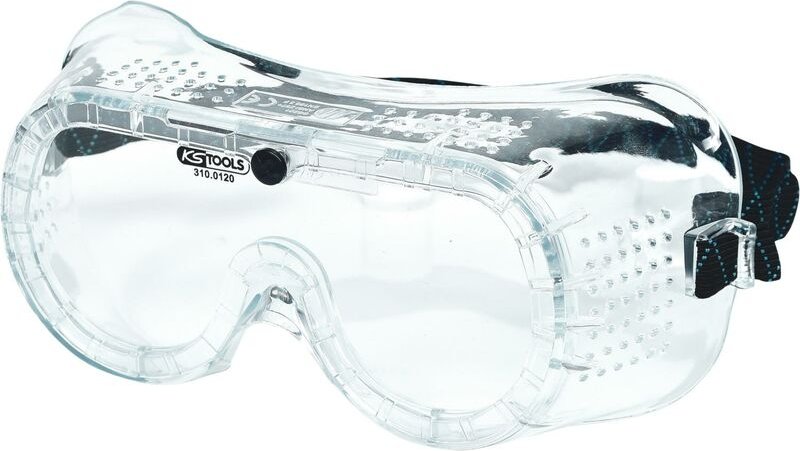 Schutzbrille mit Gummiband-transparent, en 166