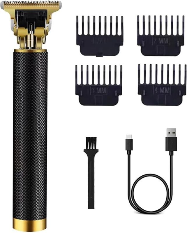 Herrenhaarschneider, elektrischer Haarschneider mit Perlentrimmer, elektrischer Haarschneider mit T-Klinge, Haarschneide...