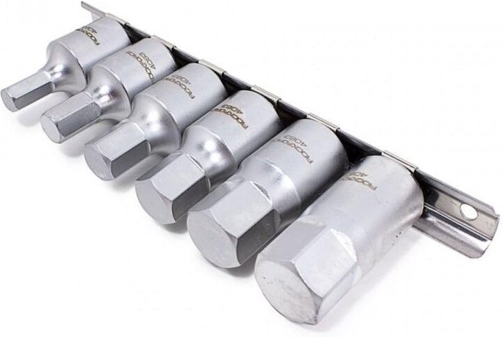 Sechskant-Steckschlüssel für Stecker, 6 Stück.