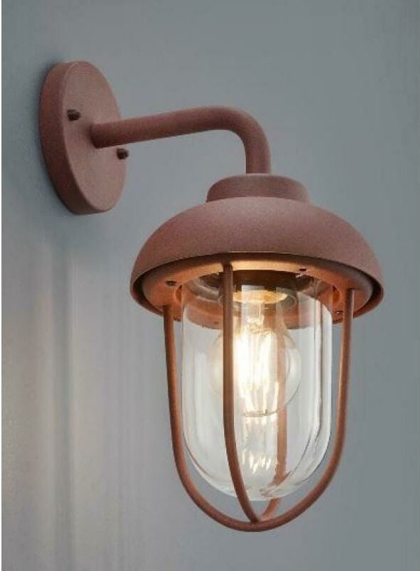 Vintage Außenwandleuchte Laterne duero in Rostoptik - Fassadenbeleuchtung