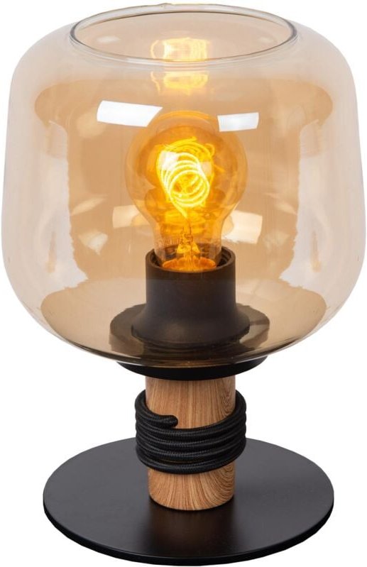 Ilona - Tischlampe - ø 18 cm - 1xE27 - Amber - Lucide