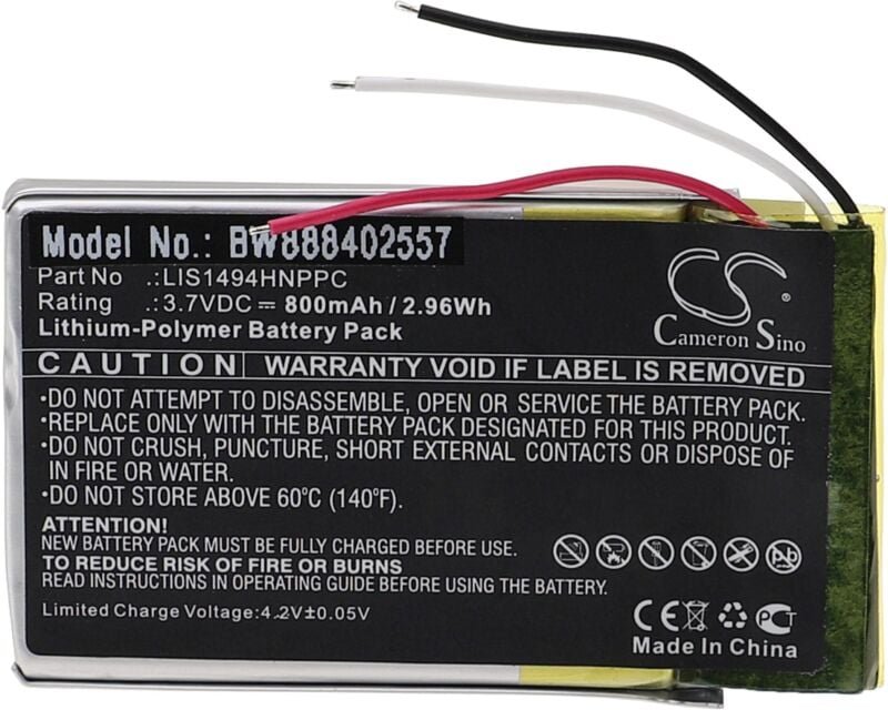 Vhbw - Akku kompatibel mit Sony MDR-HW700DS Wireless Headset Kopfhörer (800 mAh, 3,7 v, Li-Polymer)