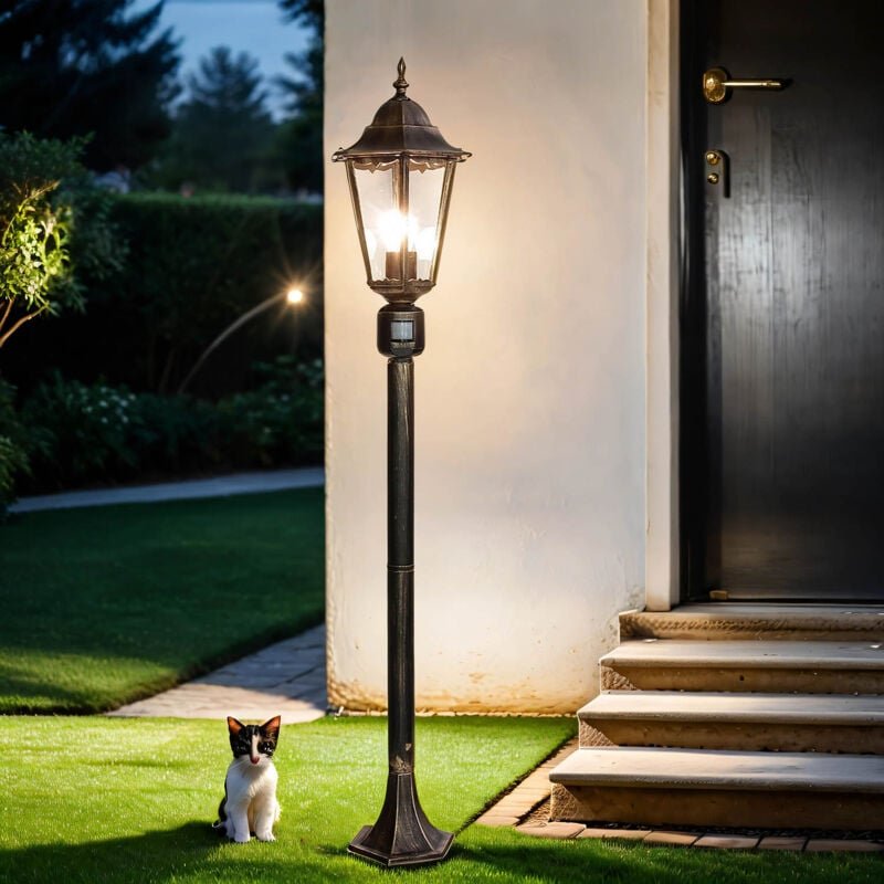 Licht-erlebnisse - Wegeleuchte mit Bewegungsmelder bristol IP44 H:120cm